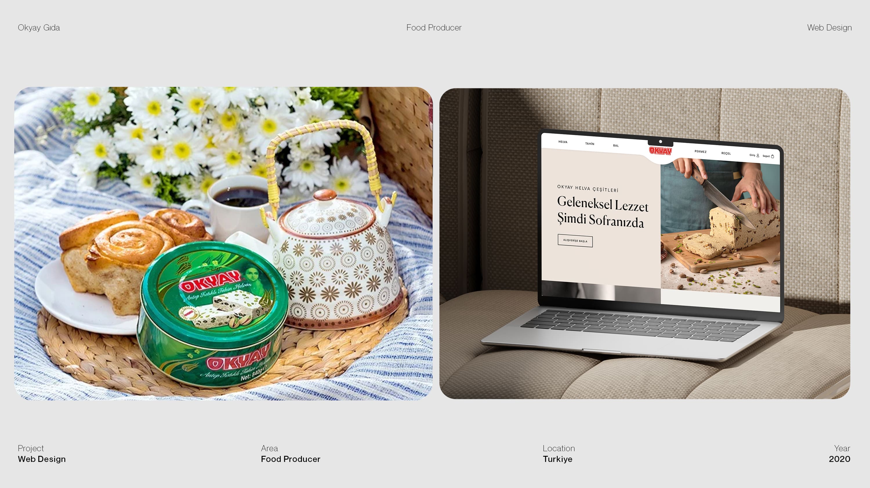 Okyay Gıda — website design and engineering by Super Agency